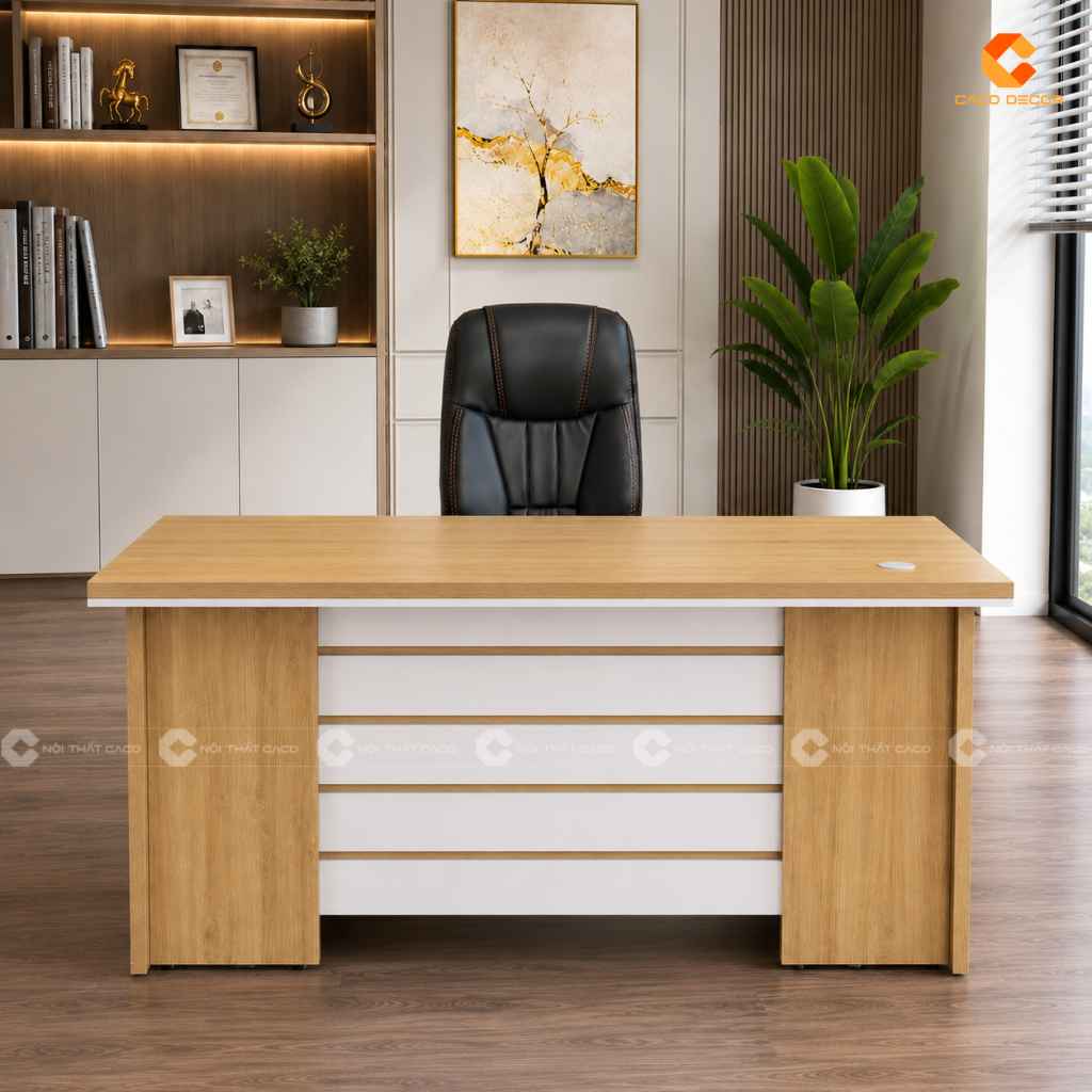 Mẫu bàn giám đốc gỗ công nghiệp BGD048 hiện đại
