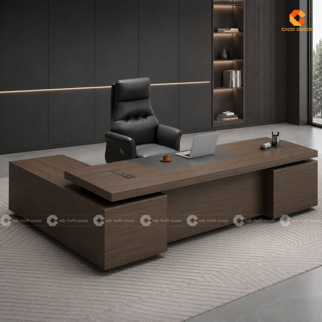 Bàn làm việc giám đốc BGD08 chữ L hiện đại