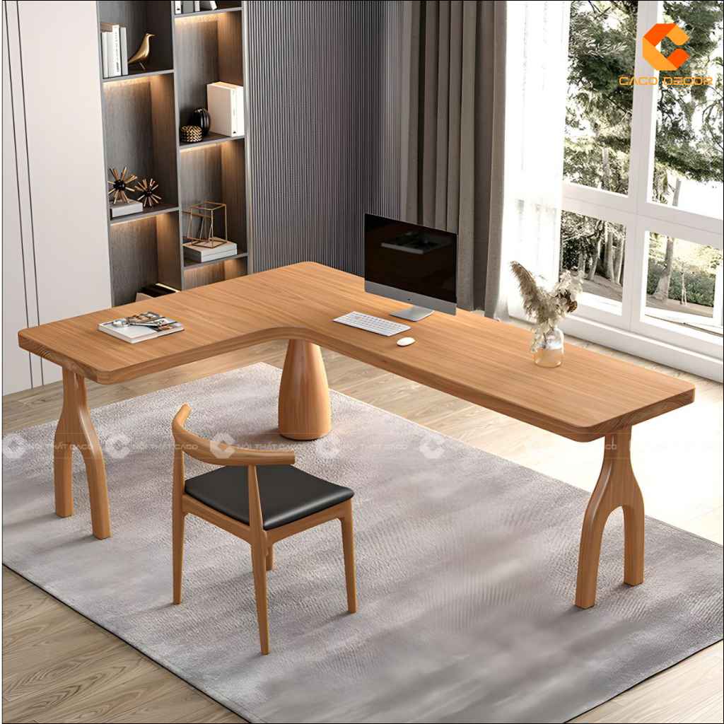 Bàn Giám Đốc Gỗ Tự Nhiên BGD050 Thiết Kế Sang Trọng 2