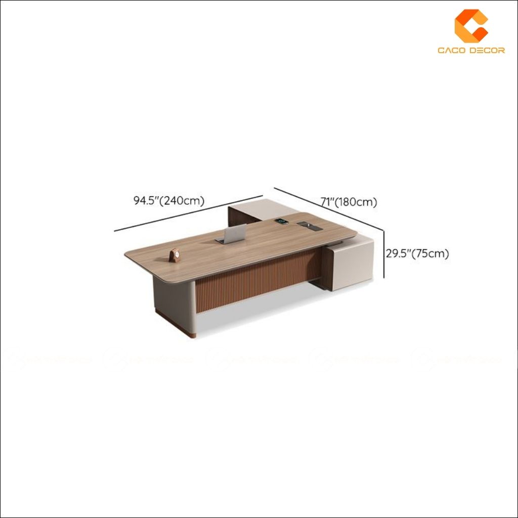 Bàn Làm Việc Giám Đốc Gỗ Tự Nhiên BGD053 Sang Trọng 5