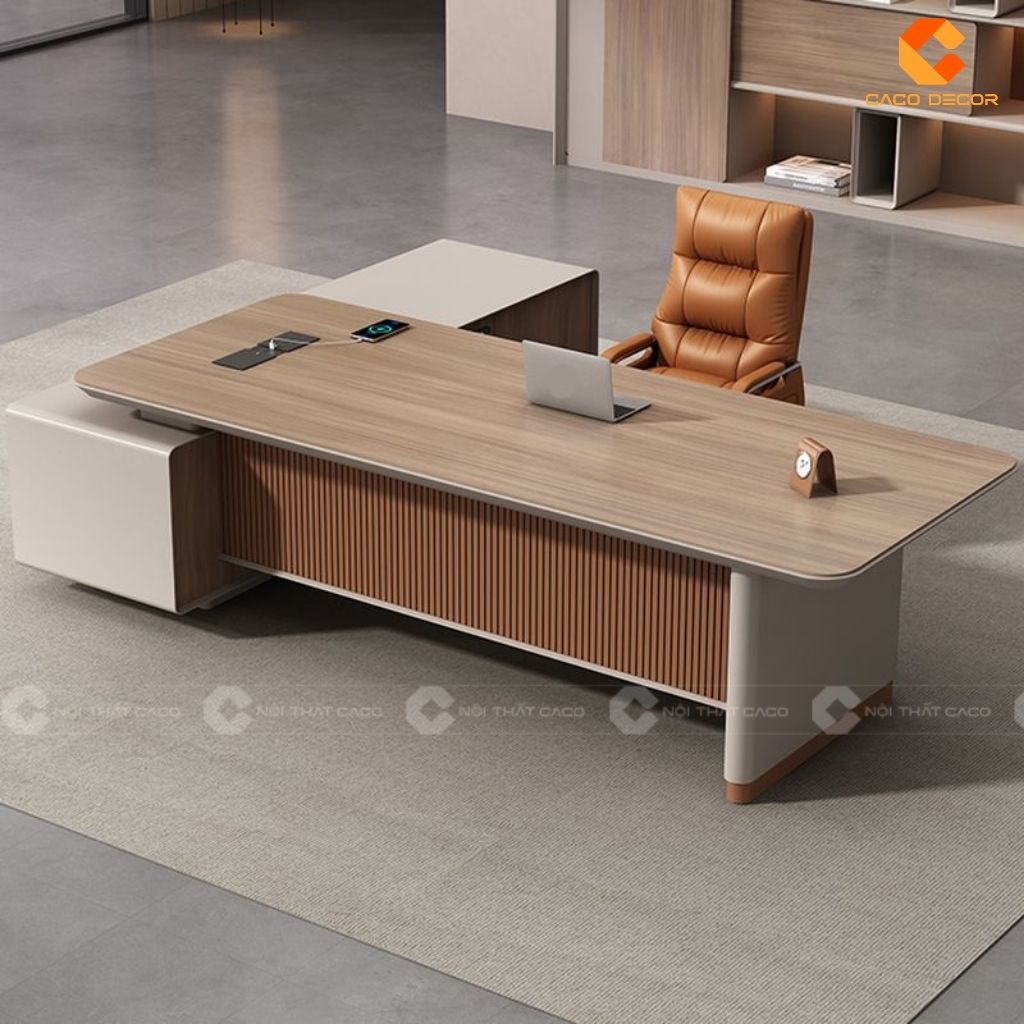 Bàn Làm Việc Giám Đốc Gỗ Tự Nhiên BGD053 Sang Trọng 1