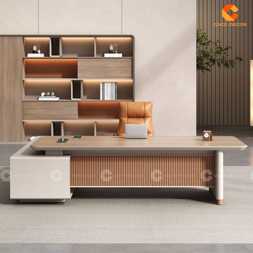 Bàn Làm Việc Giám Đốc Gỗ Tự Nhiên BGD053 Sang Trọng 2