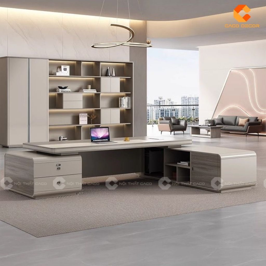 Bàn Làm Việc Giám Đốc Gỗ Tự Nhiên BGD055 Chất Lượng 2