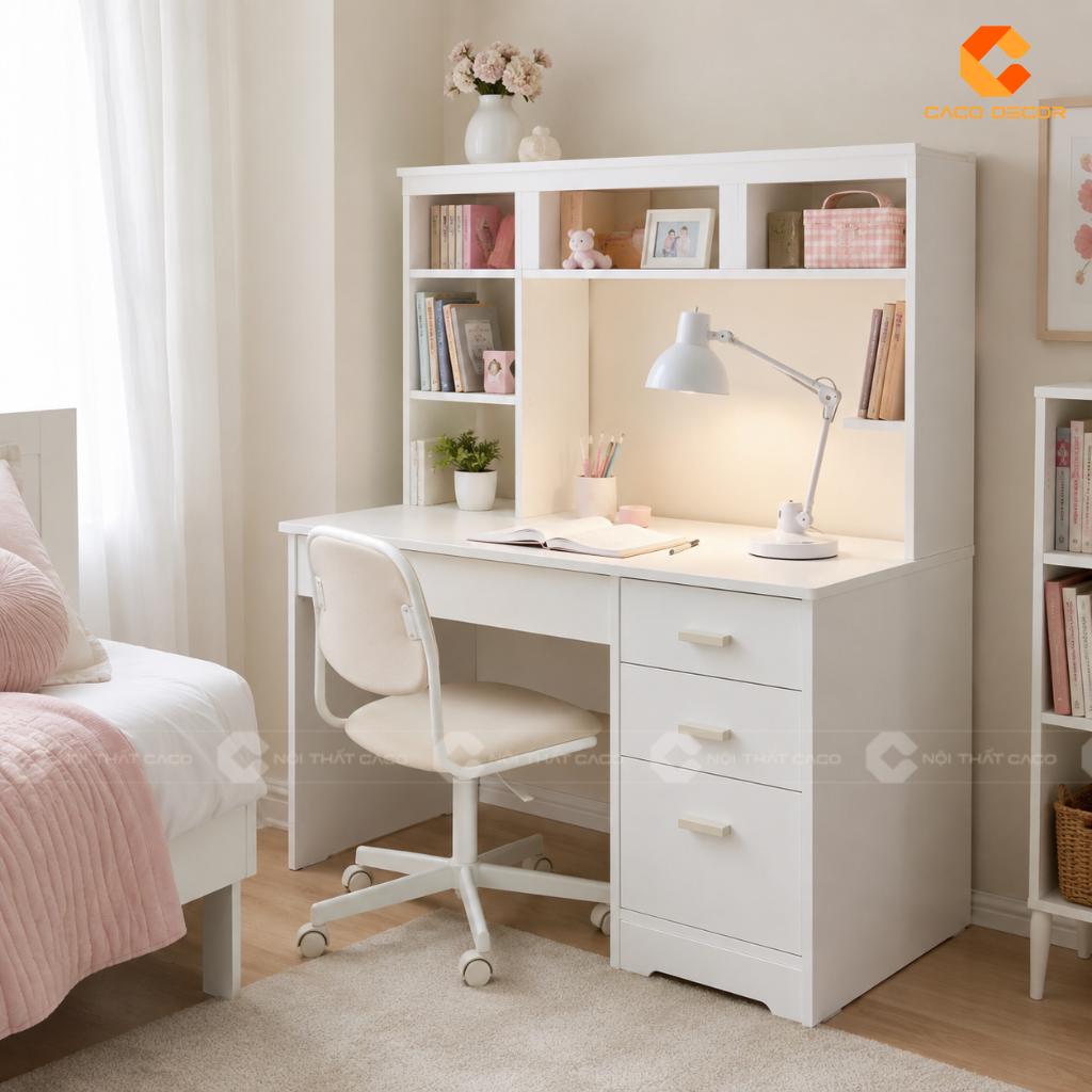 20+ Mẫu Bàn Học Cho Bé Gái Đẹp, Tiện Dụng Mùa Tựu Trường 18