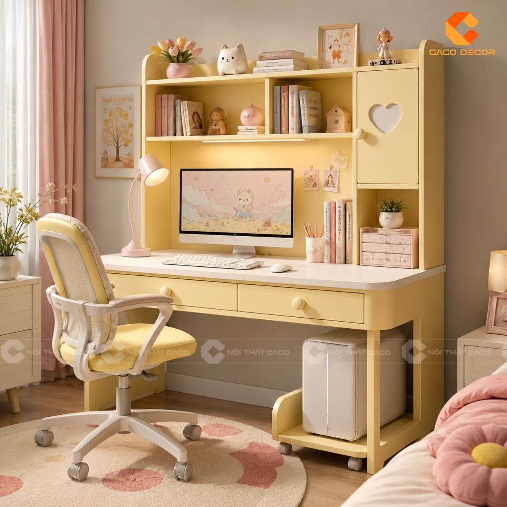 20+ Mẫu Bàn Học Cho Bé Gái Đẹp, Tiện Dụng Mùa Tựu Trường 1