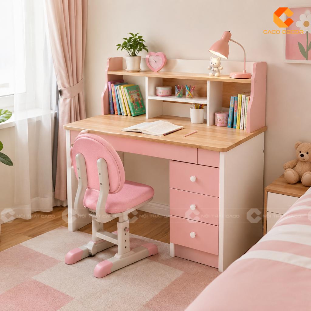 20+ Mẫu Bàn Học Cho Bé Gái Đẹp, Tiện Dụng Mùa Tựu Trường 20