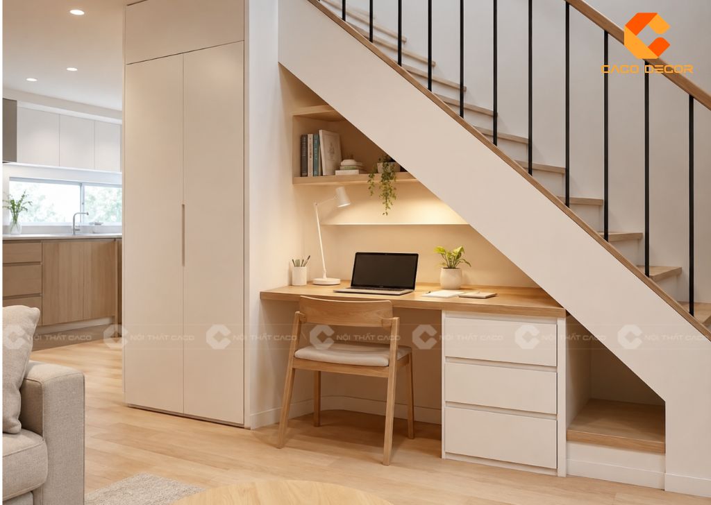 Có Nên Đặt Bàn Làm Việc Dưới Gầm Cầu Thang Tại Nhà? 1