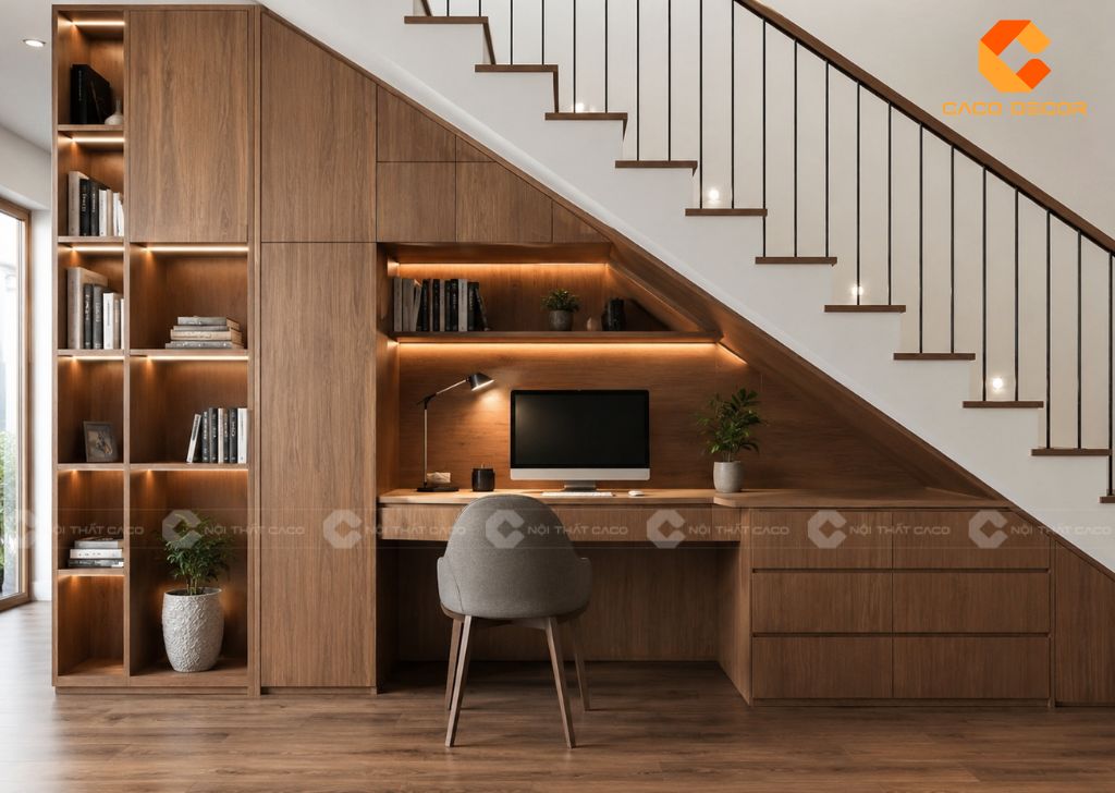 Có Nên Đặt Bàn Làm Việc Dưới Gầm Cầu Thang Tại Nhà? 12