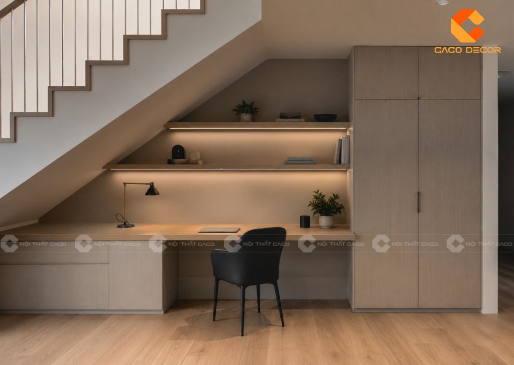Có Nên Đặt Bàn Làm Việc Dưới Gầm Cầu Thang Tại Nhà? 20