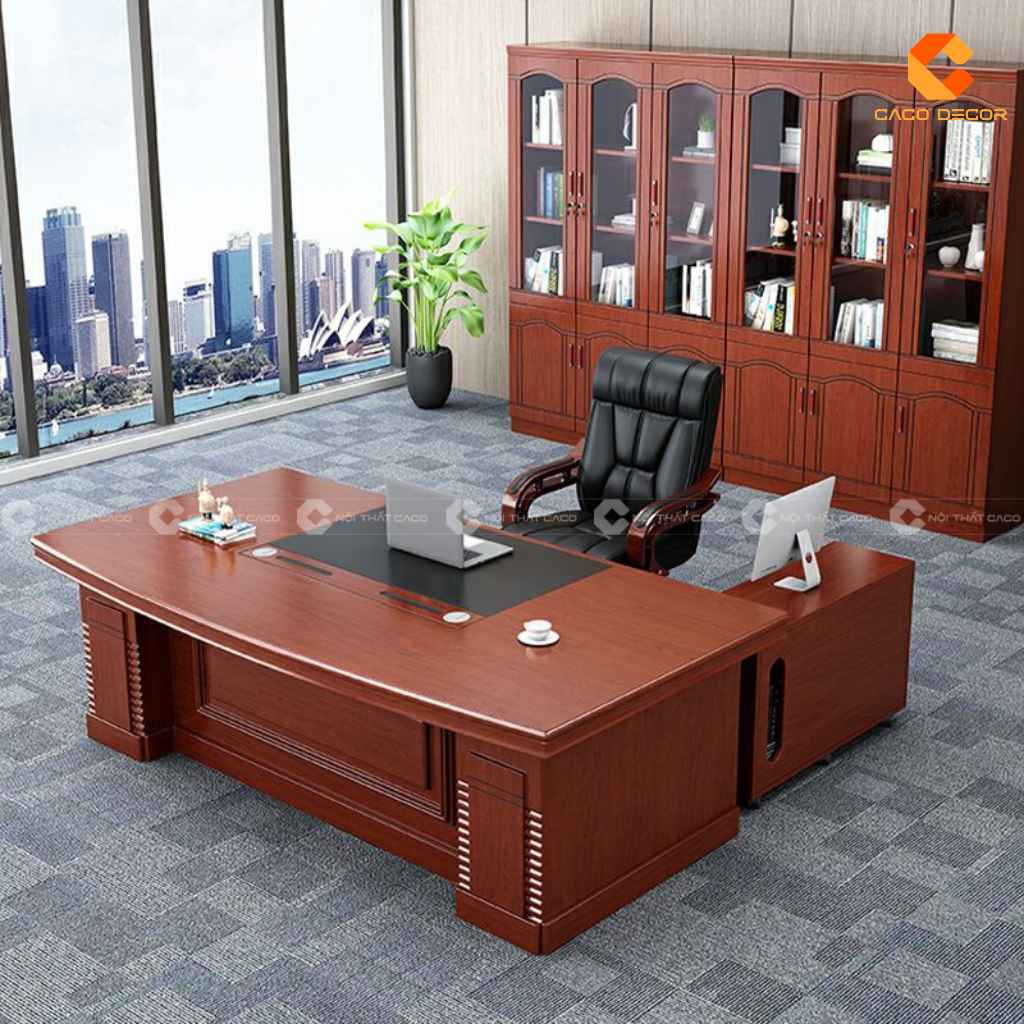 Bàn Giám Đốc Gỗ Tự Nhiên BGD052 Sang Trọng, Bề Thế 6
