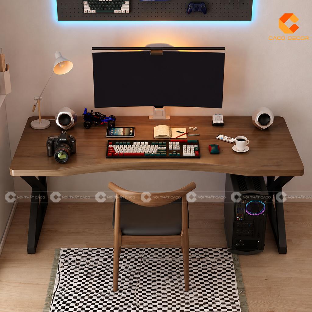 Bàn làm việc gỗ tự nhiên BLV050 nhìn chính diện