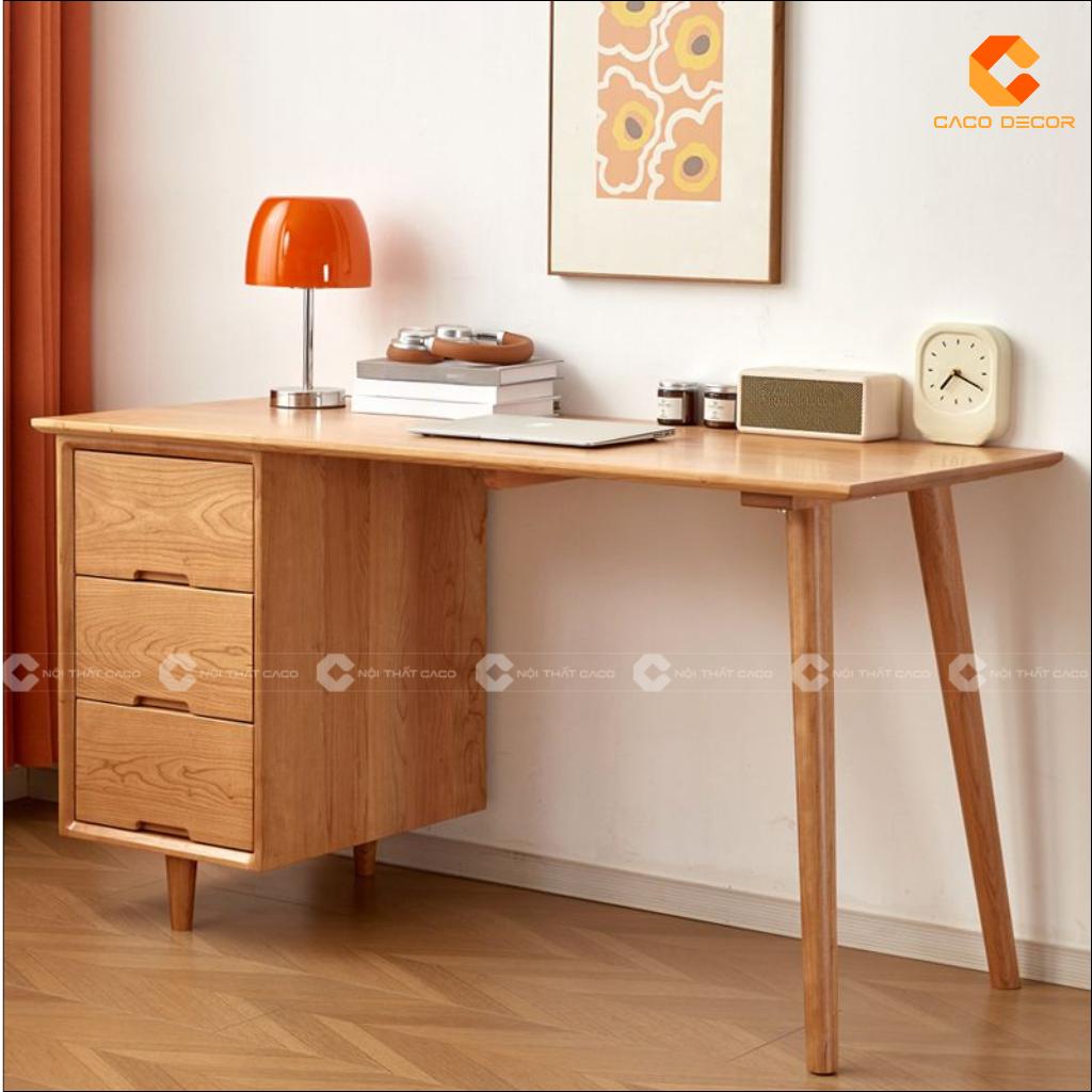 Bàn làm việc gỗ tự nhiên BLV053 kiểu dáng thanh thoát