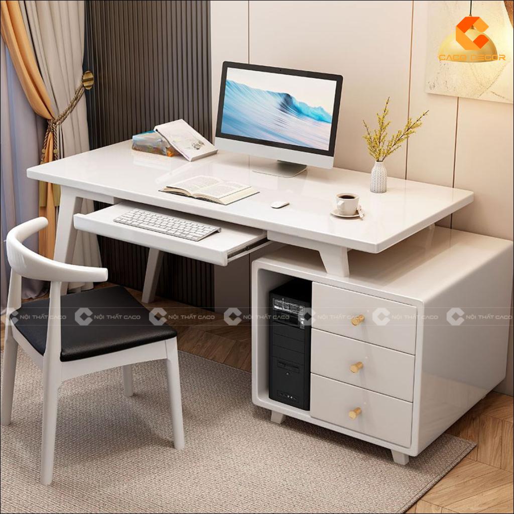 Bàn Làm Việc Tại Nhà Gỗ Tự Nhiên BLV059 Hiện Đại Đẹp 1
