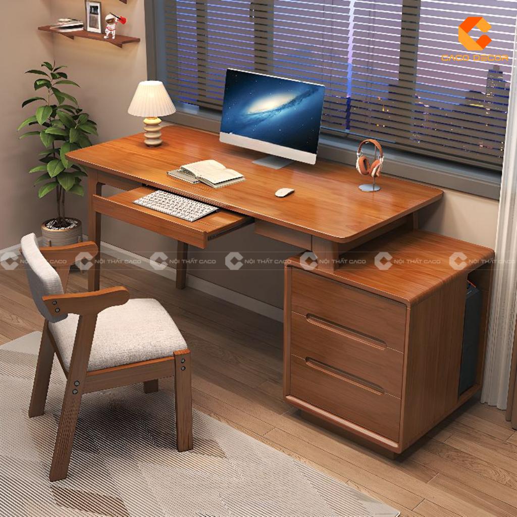 Bàn làm việc tại nhà BLV051 màu nâu gỗ sang trọng