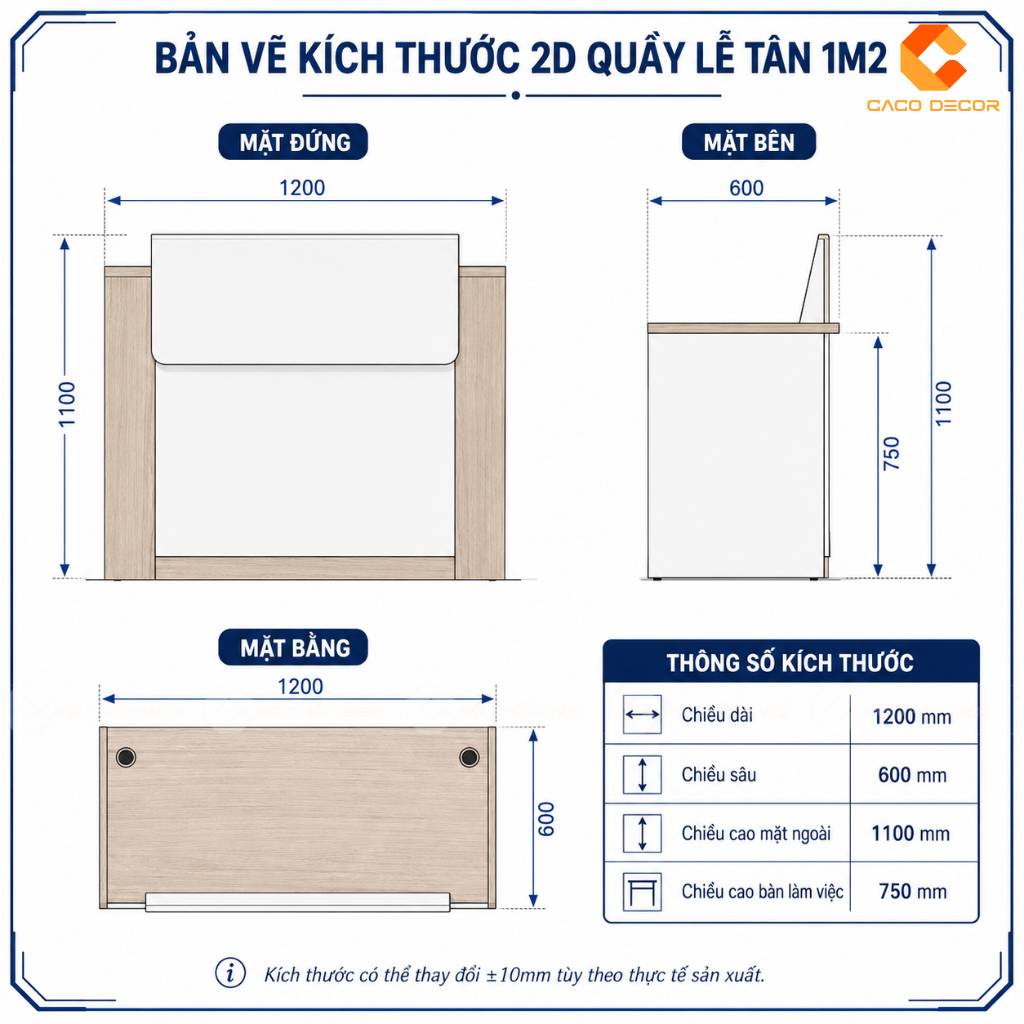 Quầy Lễ Tân 1m2 Có Đủ Dùng Không? 25 Mẫu Đẹp Đừng Bỏ Lỡ 3
