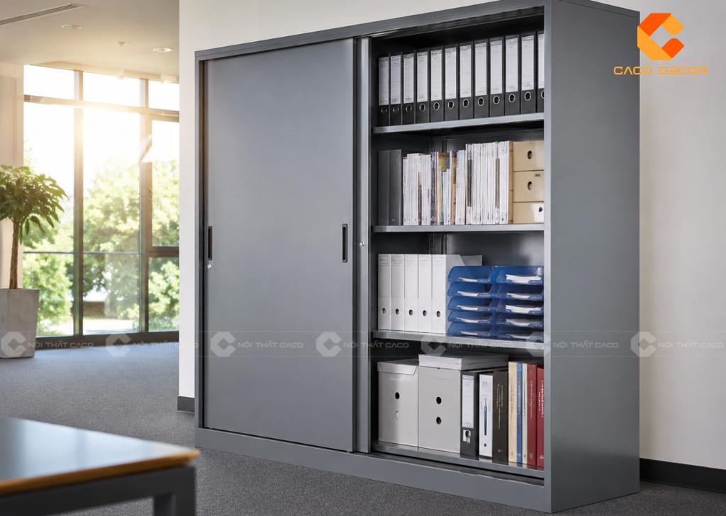 25 Mẫu Tủ Hồ Sơ Cửa Lùa Đẹp, Tiết Kiệm Diện Tích Văn Phòng 15