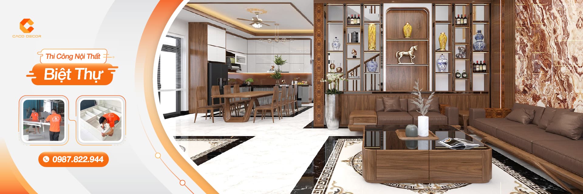 banner dịch vụ km  Thi Công Nội Thất Biệt Thự