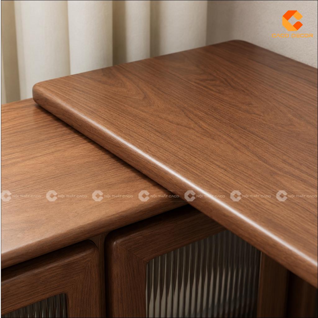 Bàn Làm Việc Tại Nhà Gỗ Tự Nhiên BLV057 Liền Tủ Tiện Nghi 4