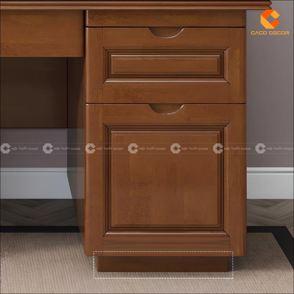 Bàn Làm Việc Tại Nhà Gỗ Tự Nhiên BLV056 Nhiều Ngăn 4