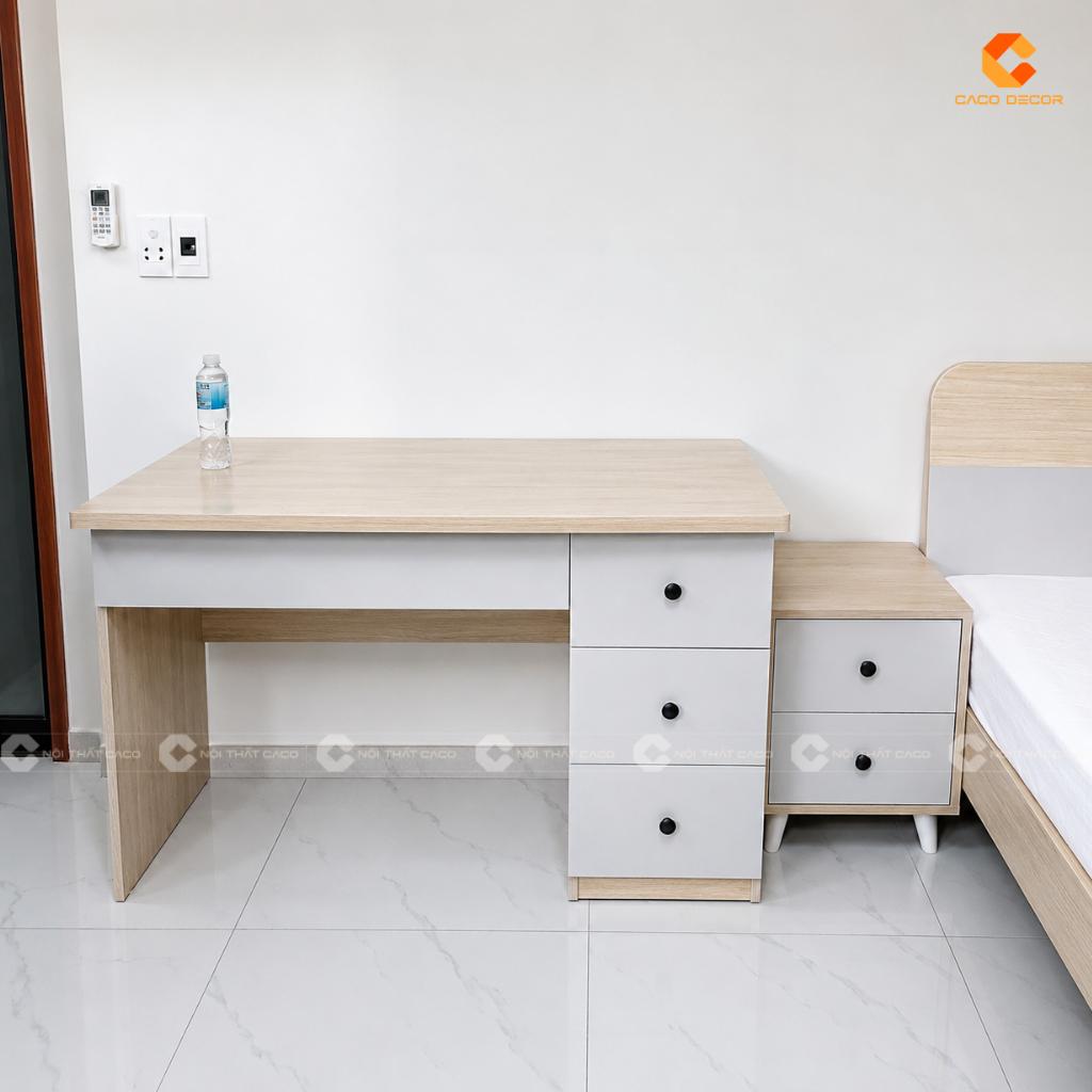 Combo bàn làm việc tại nhà kết hợp tủ đầu giường