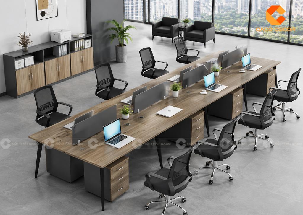 Mẫu Cụm Bàn Bàn Làm Việc 8 Người Hiện Đại Cho Văn Phòng 16