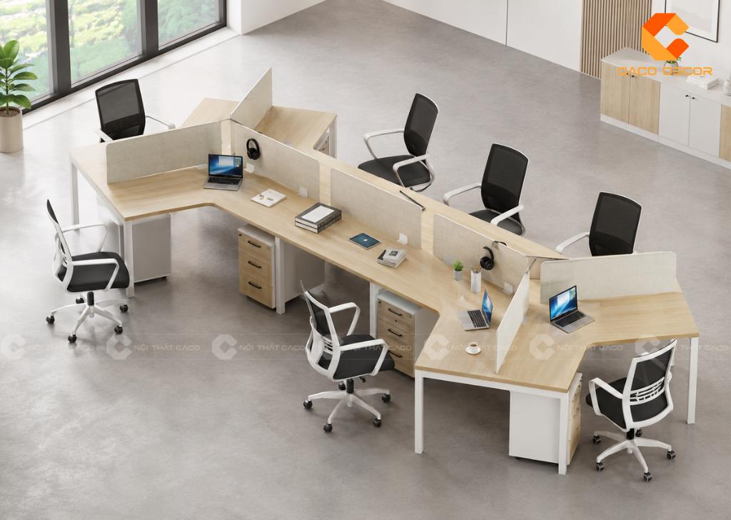 Mẫu Cụm Bàn Bàn Làm Việc 8 Người Hiện Đại Cho Văn Phòng 15
