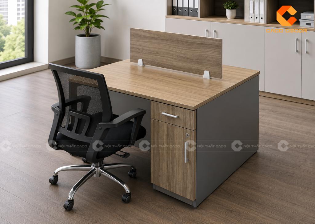 Mua bàn làm việc cụm 2 người tiết kiệm hơn mua bàn đơn lẻ