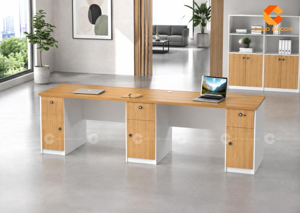 Cụm Bàn Làm Việc 2 Người Tiết Kiệm Hơn Mua 2 Bàn Lẻ 9