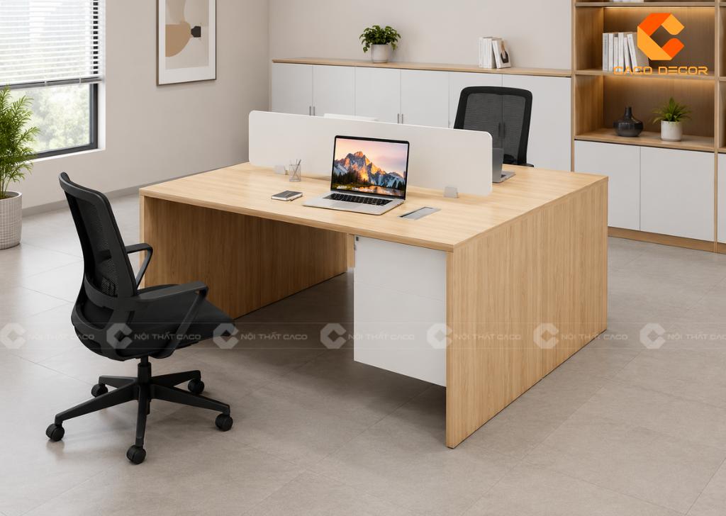 Cụm Bàn Làm Việc 2 Người Tiết Kiệm Hơn Mua 2 Bàn Lẻ 14