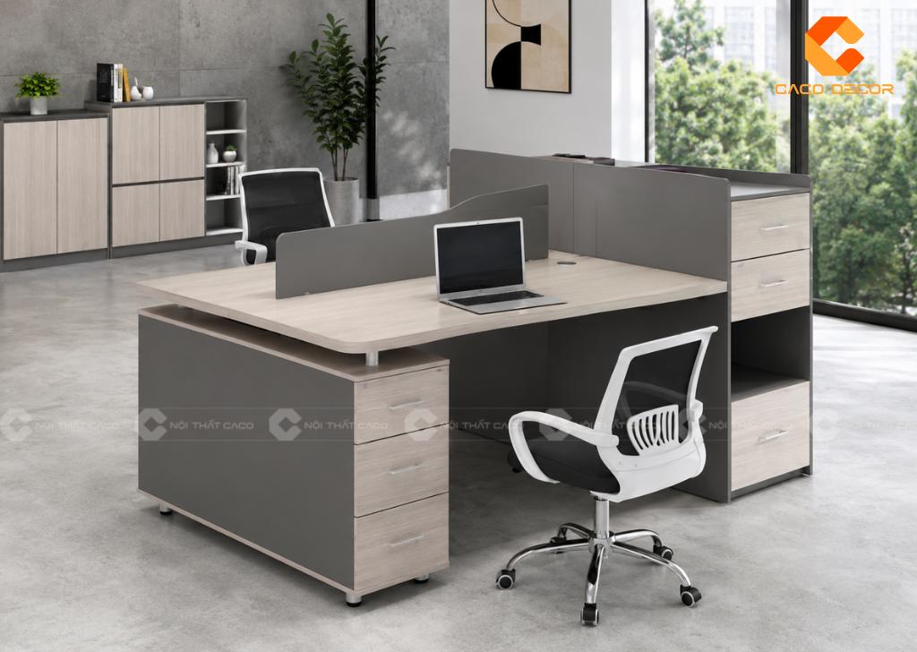 Cụm Bàn Làm Việc 2 Người Tiết Kiệm Hơn Mua 2 Bàn Lẻ 4