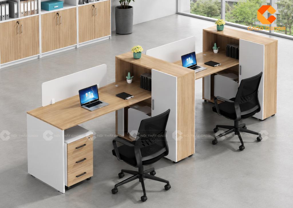 Cụm Bàn Làm Việc 2 Người Tiết Kiệm Hơn Mua 2 Bàn Lẻ 16