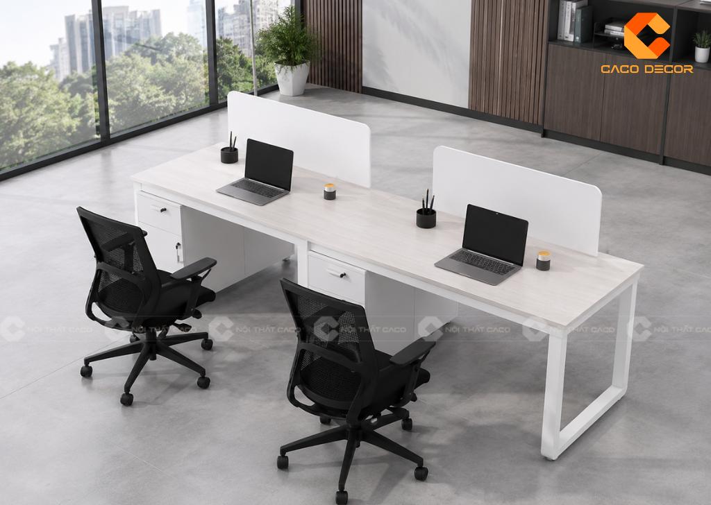 Cụm Bàn Làm Việc 2 Người Tiết Kiệm Hơn Mua 2 Bàn Lẻ 19