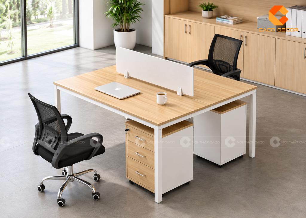Cụm Bàn Làm Việc 2 Người Tiết Kiệm Hơn Mua 2 Bàn Lẻ 20