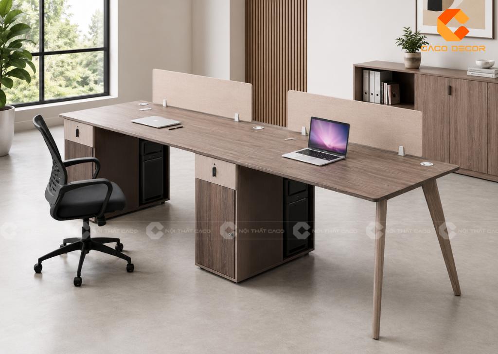 Cụm Bàn Làm Việc 2 Người Tiết Kiệm Hơn Mua 2 Bàn Lẻ 21