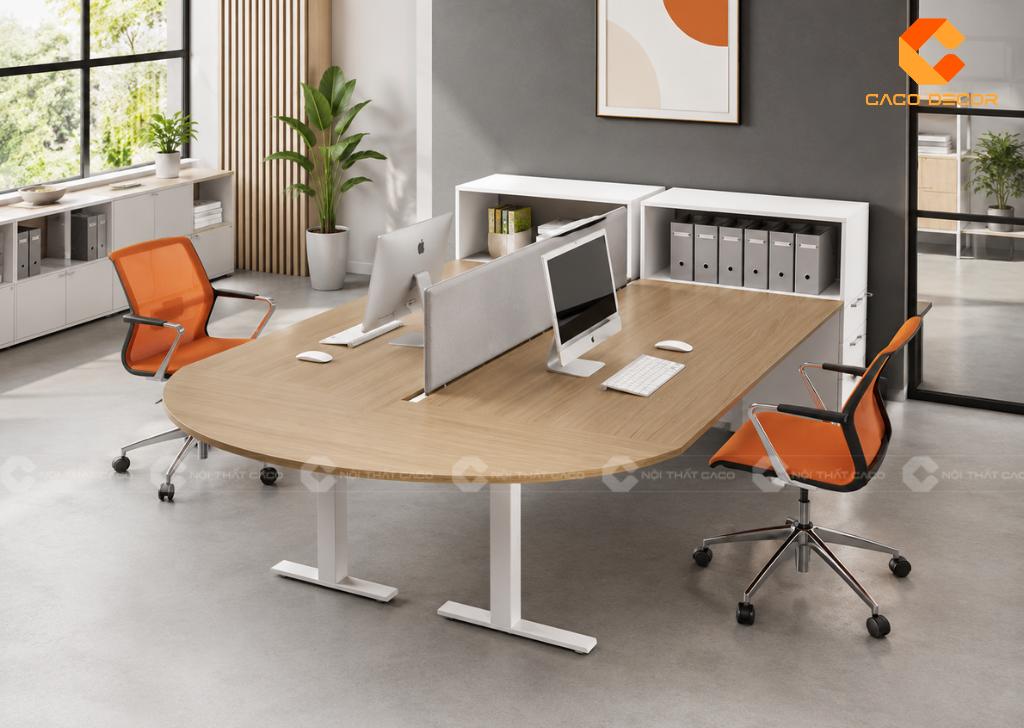 Cụm Bàn Làm Việc 2 Người Tiết Kiệm Hơn Mua 2 Bàn Lẻ 22