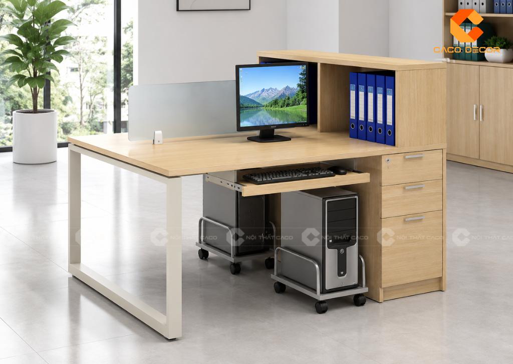 Cụm Bàn Làm Việc 2 Người Tiết Kiệm Hơn Mua 2 Bàn Lẻ 6