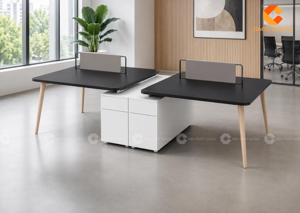 Cụm Bàn Làm Việc 2 Người Tiết Kiệm Hơn Mua 2 Bàn Lẻ 7