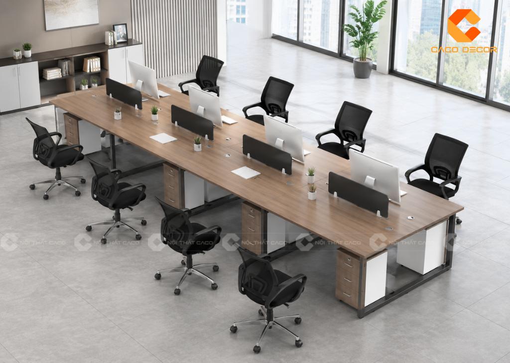 Mẫu Cụm Bàn Bàn Làm Việc 8 Người Hiện Đại Cho Văn Phòng 12