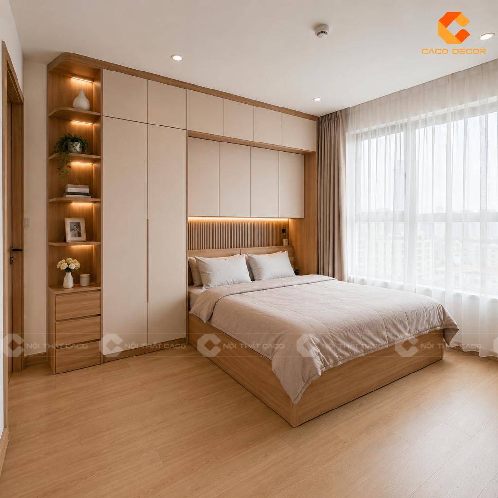 25+ Mẫu Giường Liền Tủ Thông Minh Đẹp, Tiết Kiệm Diện Tích 2