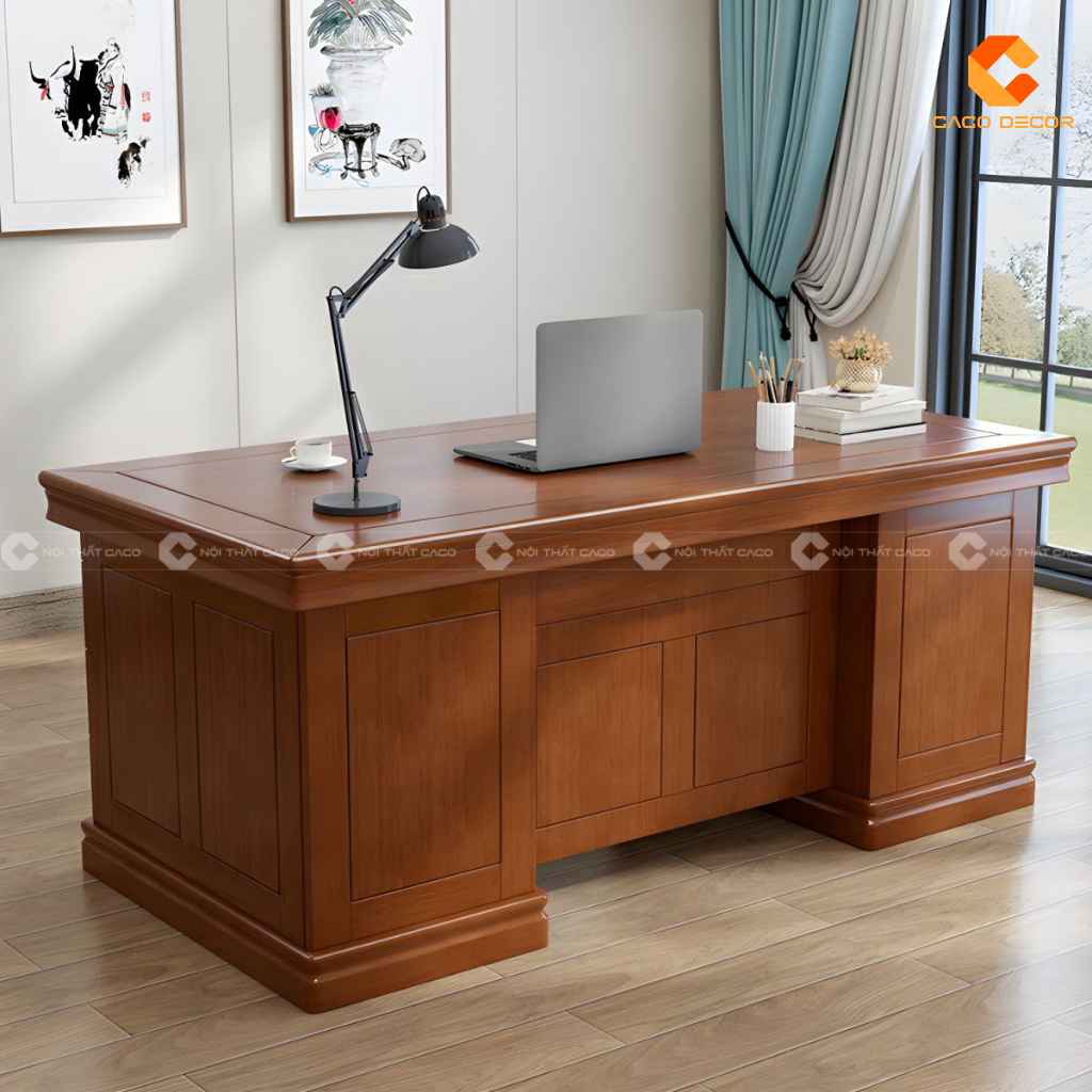 Bàn Giám Đốc Gỗ Tự Nhiên BGD061 Bề Thế, Sang Trọng 1