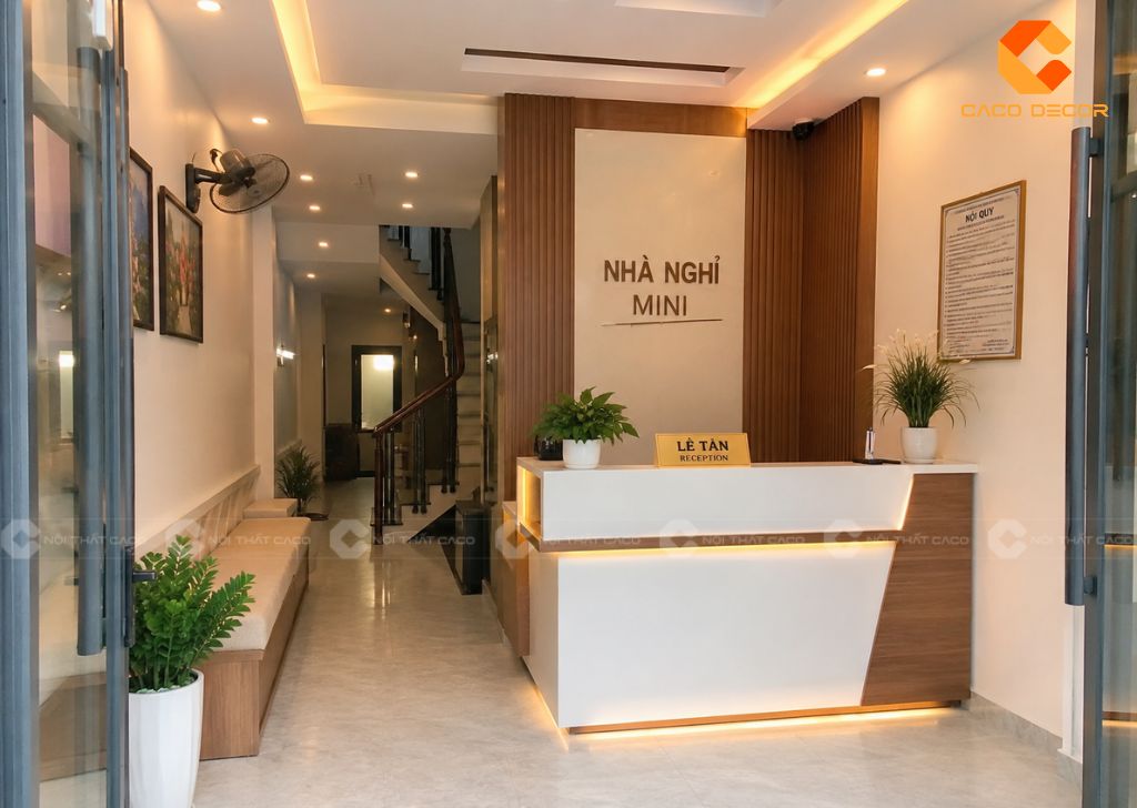 Mẫu Quầy Lễ Tân Nhà Nghỉ Đẹp, Ấn Tượng Cho Sảnh Tiếp Khách 18