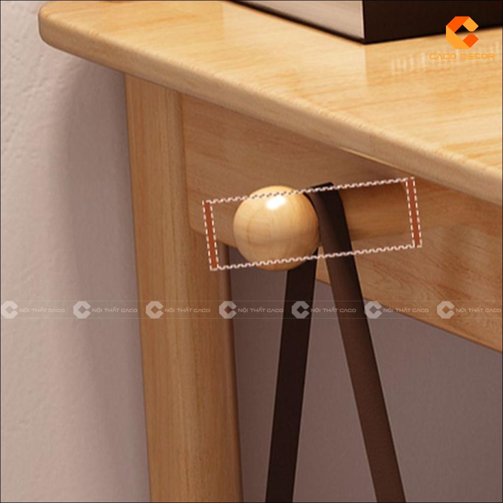 Bàn Làm Việc Tại Nhà Gỗ Tự Nhiên BLV058 Có Kệ Sách 3