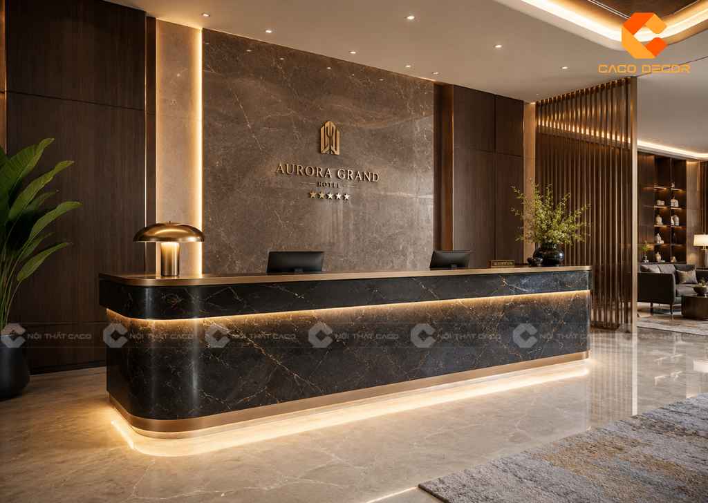 Quầy Lễ Tân Khách Sạn 5 Sao Sang Trọng, Đúng Tiêu Chuẩn 7