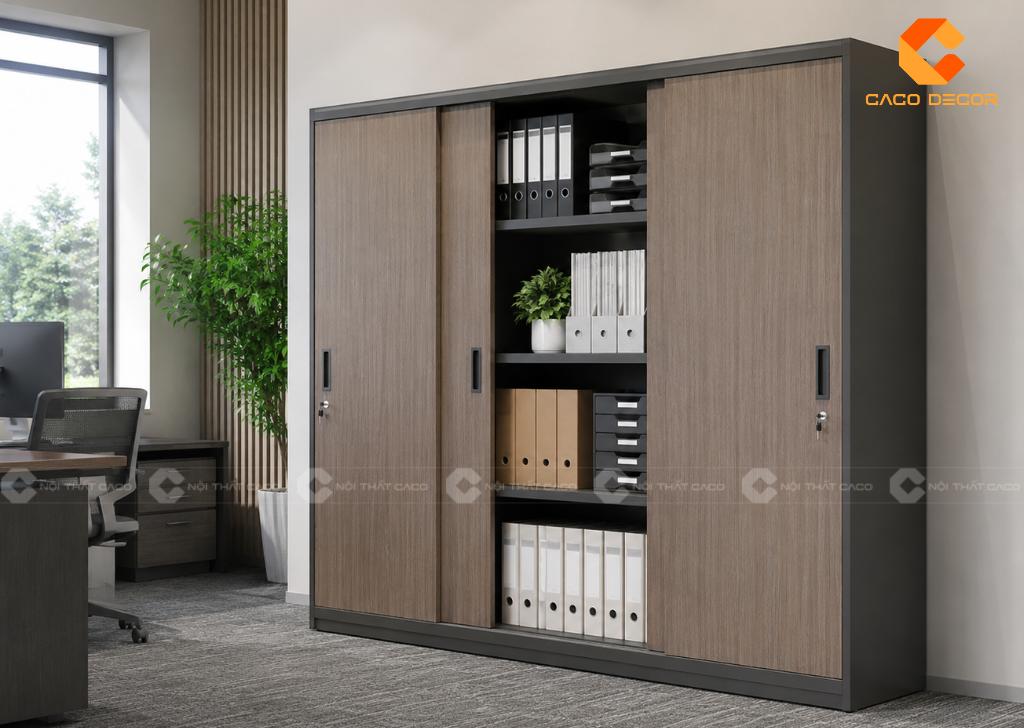 25 Mẫu Tủ Hồ Sơ Cửa Lùa Đẹp, Tiết Kiệm Diện Tích Văn Phòng 13