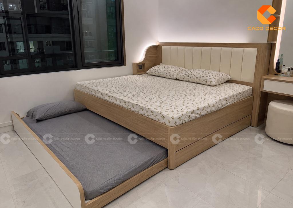 Combo phòng ngủ có giường mẹ bồng con hiện đại