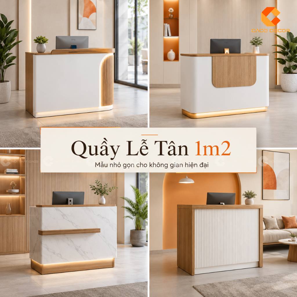 Quầy Lễ Tân 1m2 Có Đủ Dùng Không? 25 Mẫu Đẹp Đừng Bỏ Lỡ 6