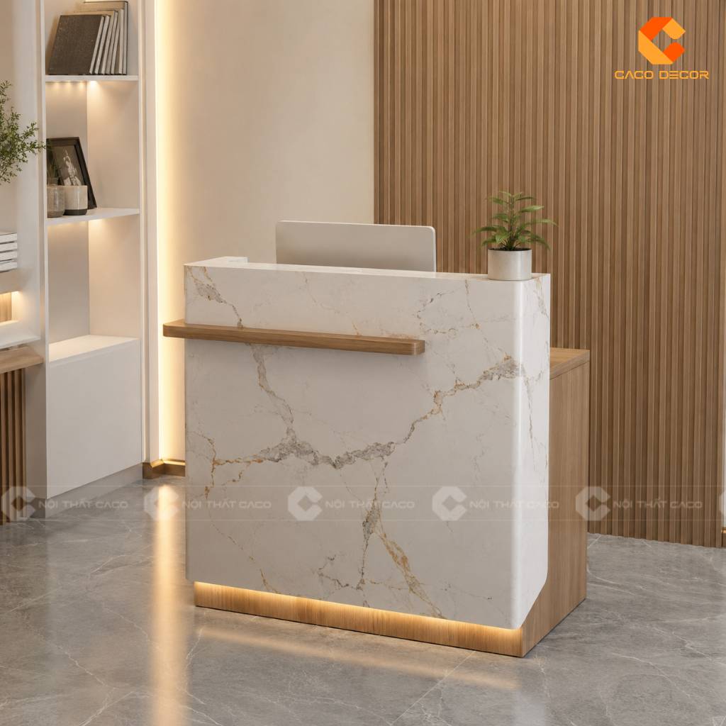Quầy Lễ Tân 1m2 Có Đủ Dùng Không? 25 Mẫu Đẹp Đừng Bỏ Lỡ 14