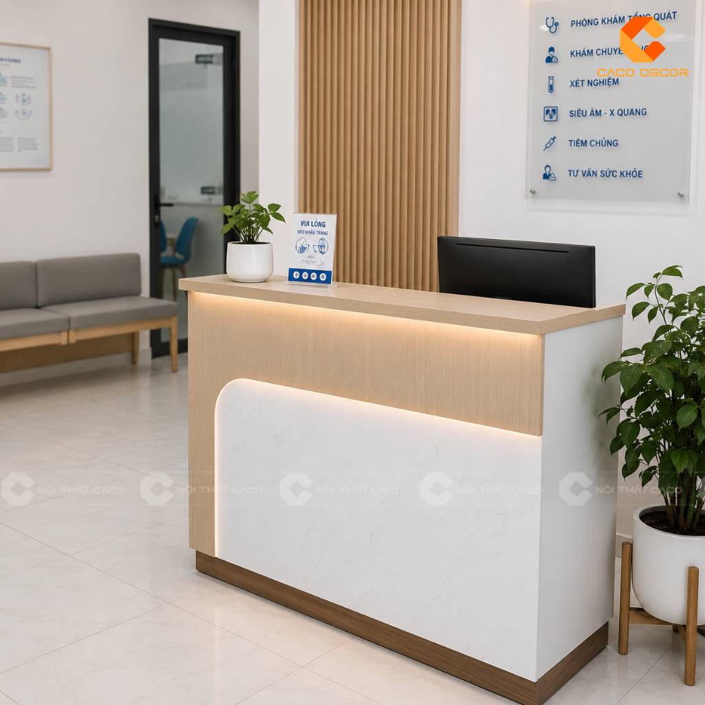 Quầy Lễ Tân 1m2 Có Đủ Dùng Không? 25 Mẫu Đẹp Đừng Bỏ Lỡ 11