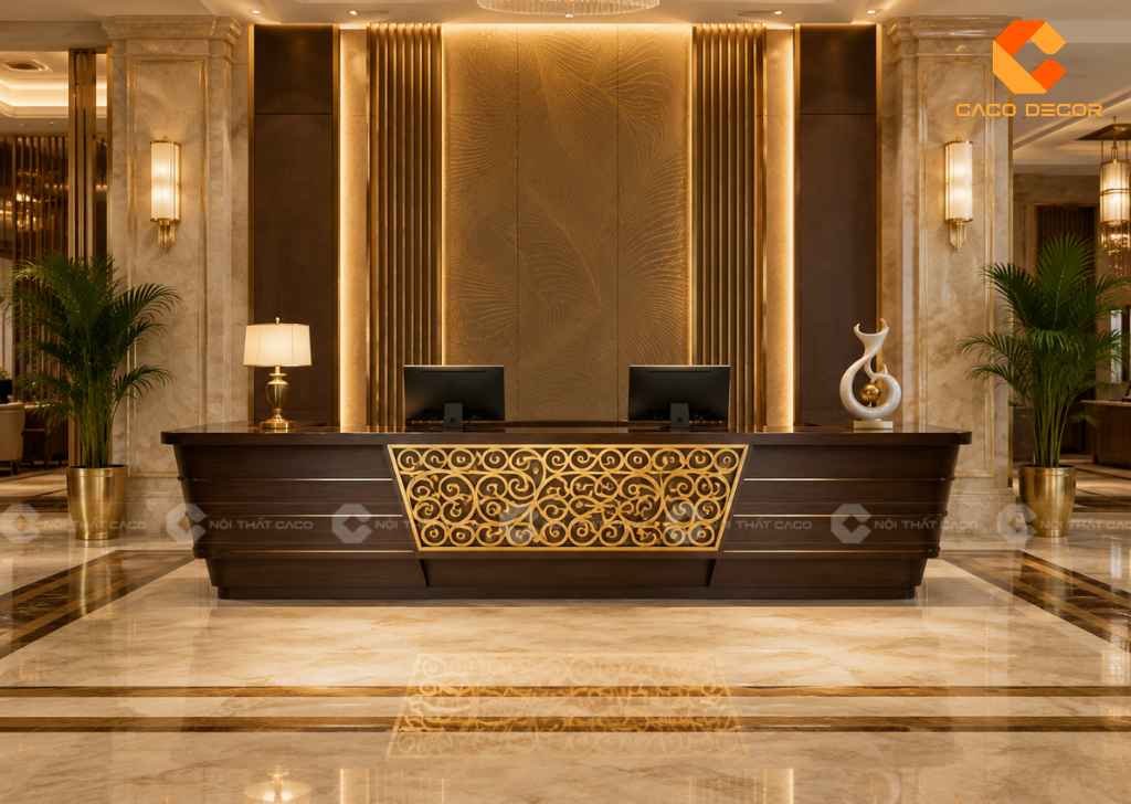 Quầy Lễ Tân Khách Sạn 5 Sao Sang Trọng, Đúng Tiêu Chuẩn 8