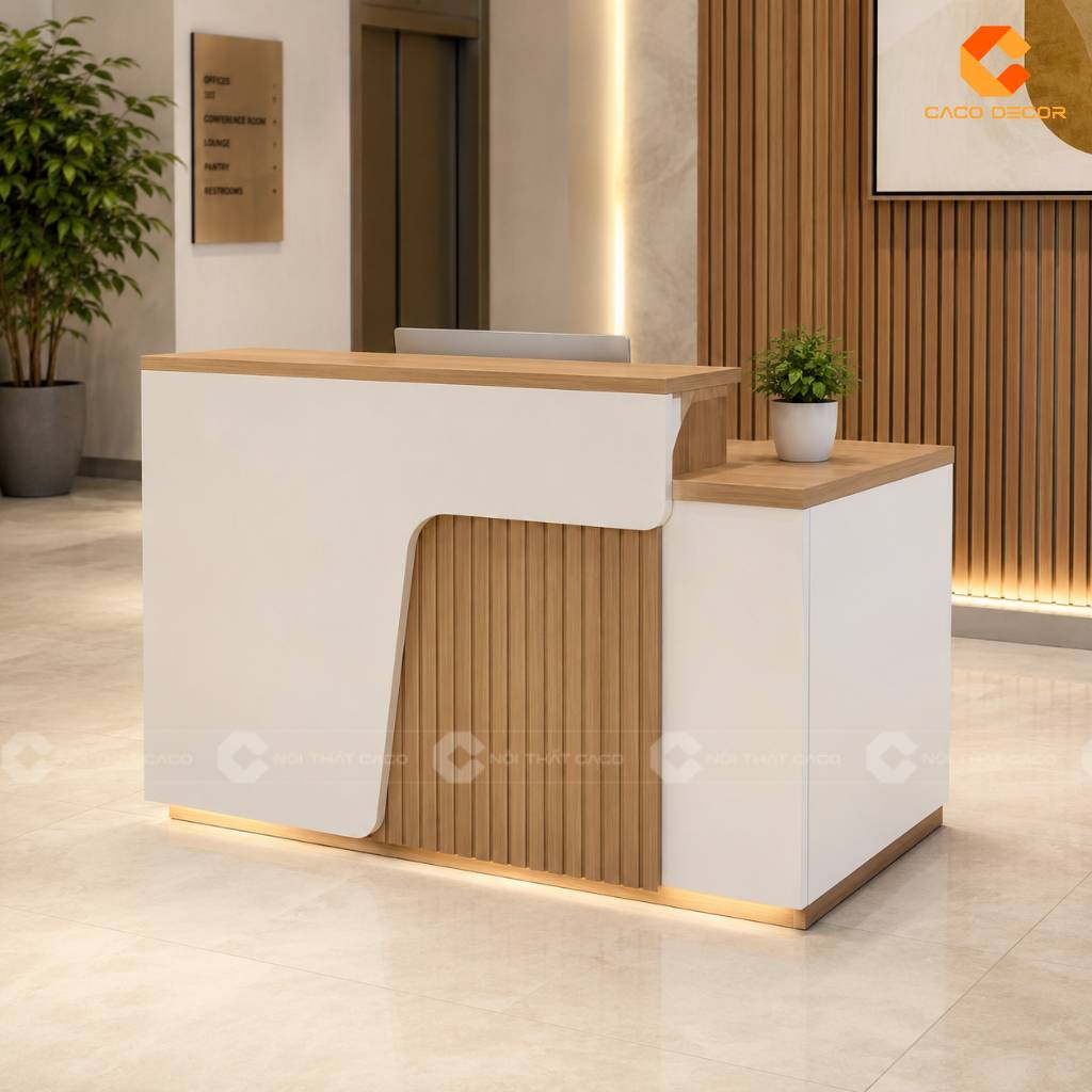 Quầy Lễ Tân 1m2 Có Đủ Dùng Không? 25 Mẫu Đẹp Đừng Bỏ Lỡ 15